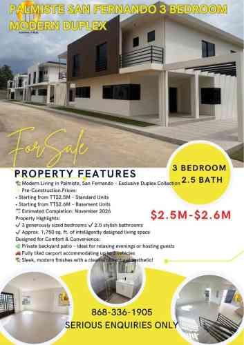 3 Bedroom Townhouse for Sale in Palmiste, San Fernando — photo 2