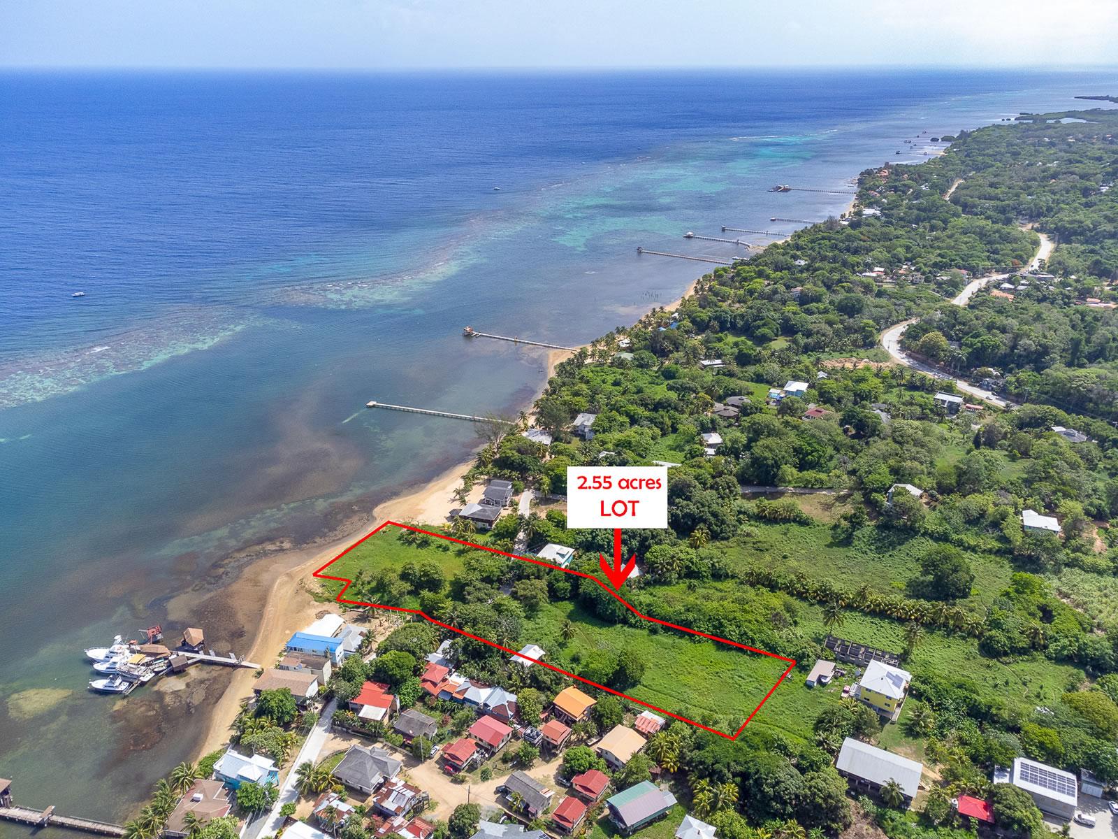 2.55 Acres Beachfront Land for Sale, Sandy Bay, Roatan — photo 5