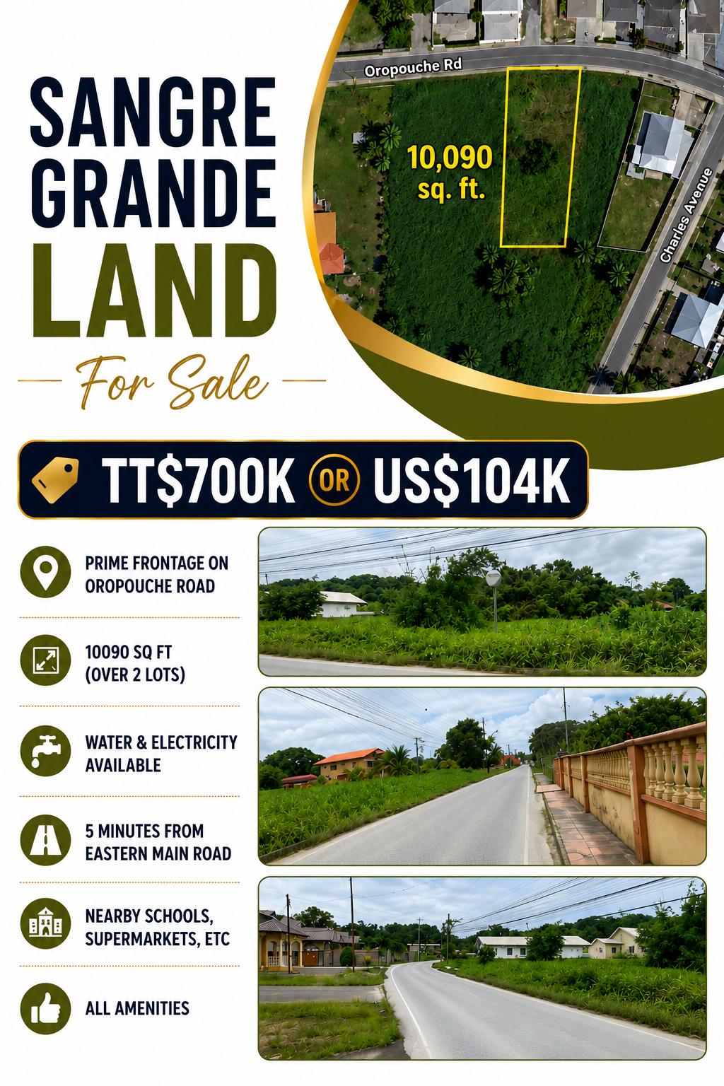 Pre Sales Lots for Sale in Oropouche Sangre Grande — photo 1