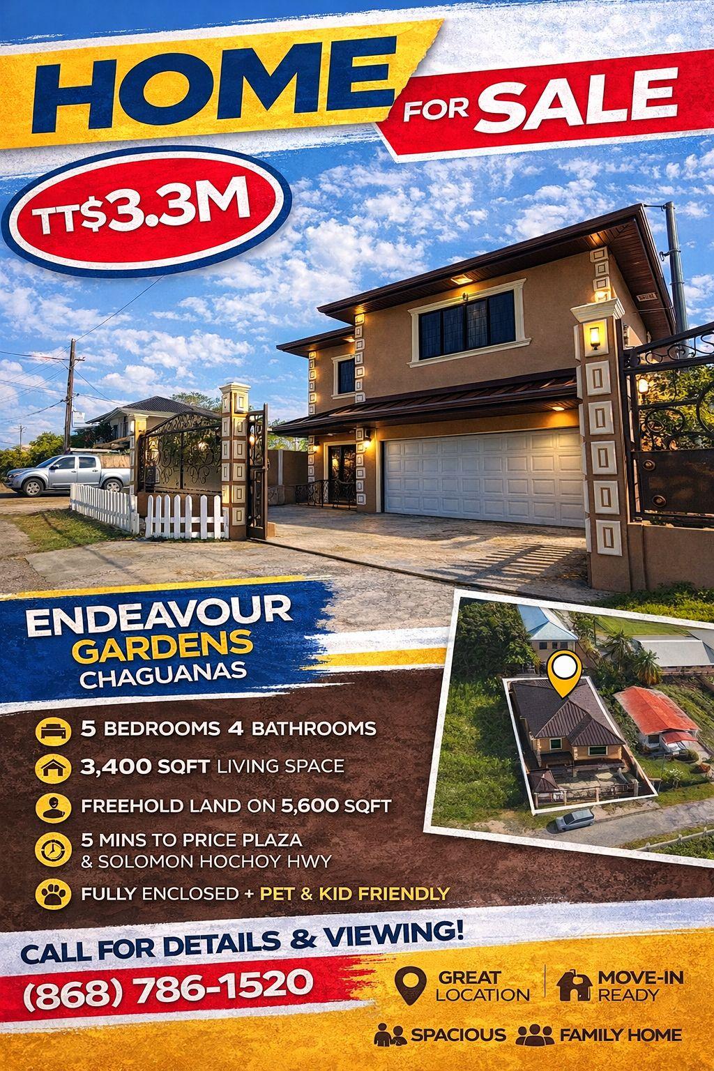 Endeavour Gardens Central Trinidad Home for Sale — photo 1