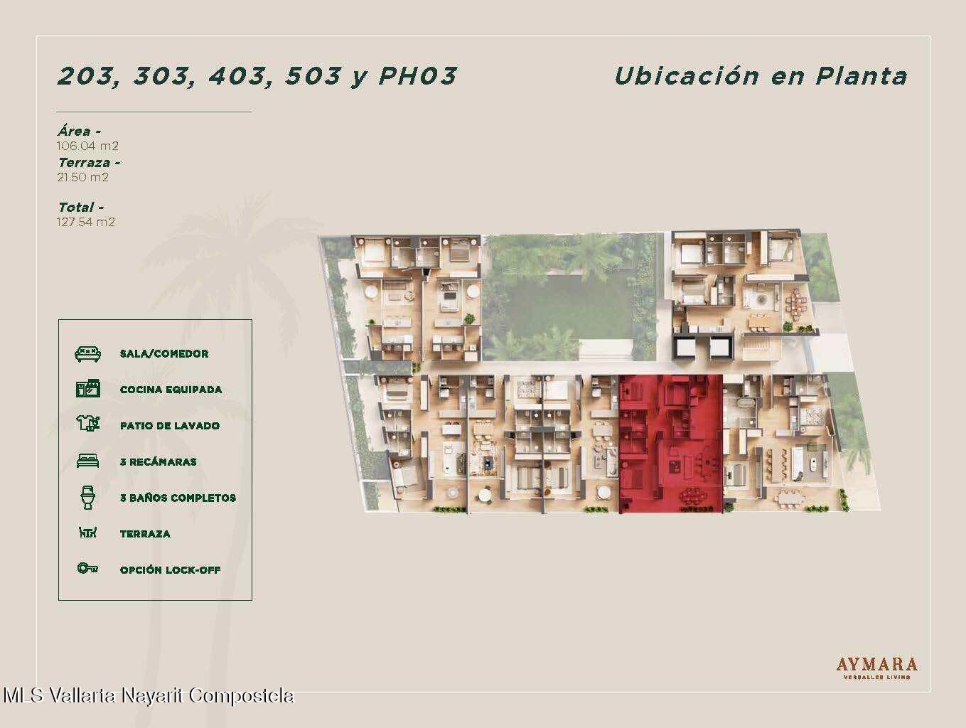 3 Bedroom Condo C403 for Sale, Aymara Versalles, Puerto Vallarta, Jalisco, Mexico — photo 5