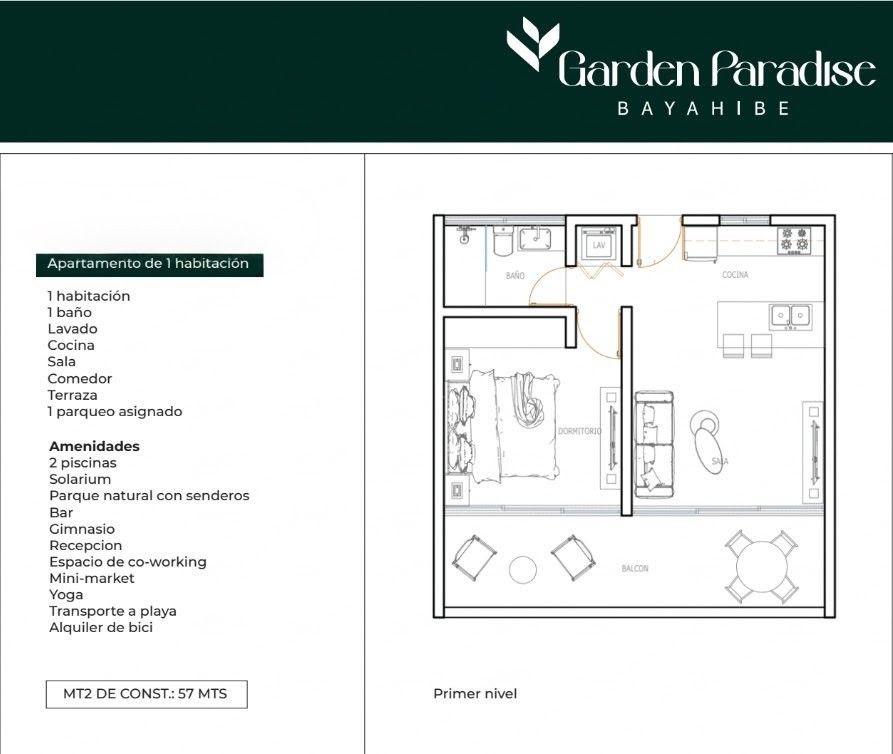 Modern 1-bedroom apartment in Garden Paradise Bayahibe — photo 2