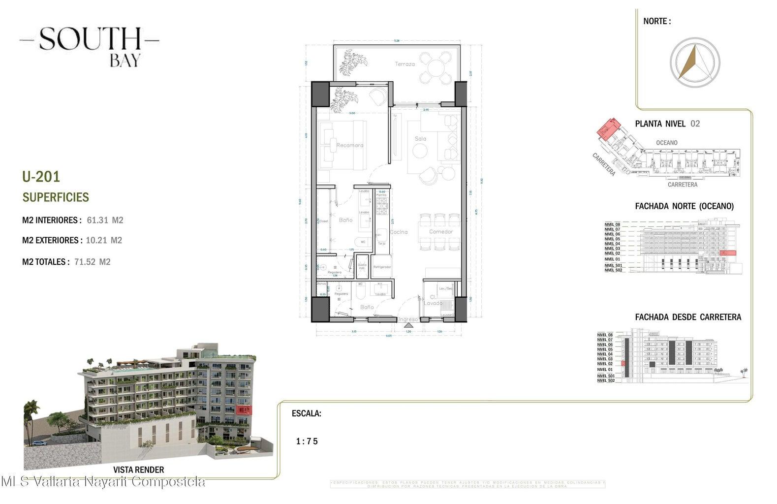 New 1 Bedroom Condo 306 for Sale, South Bay, Puerto Vallarta, Mexico — photo 1