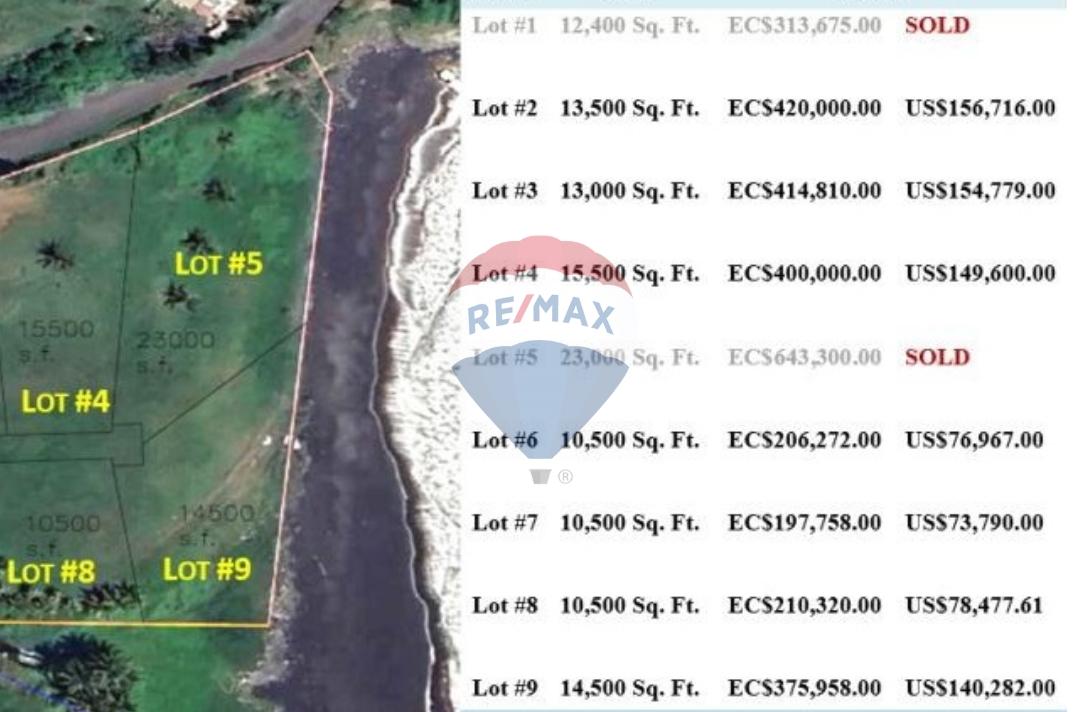 7 Prime Seaside Commercial Lots in Argyle, St. Vincent — photo 2