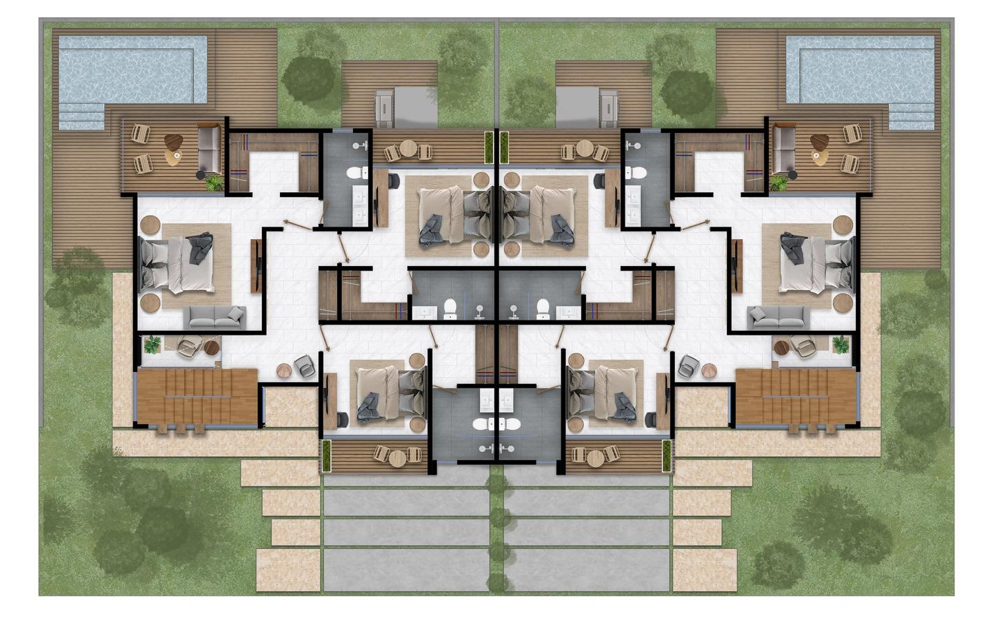 Id-2625 Three-bedroom Duplex Villas For Sale In Punta Cana — photo 2